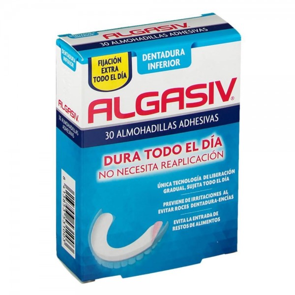 ALGASIV ALMOHADILLAS ADHESIVAS PROTESIS 30 UNIDADES...