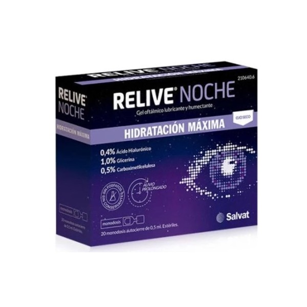 RELIVE NOCHE GOTAS OFTALMICAS  20 MONODOSIS 05 ML
