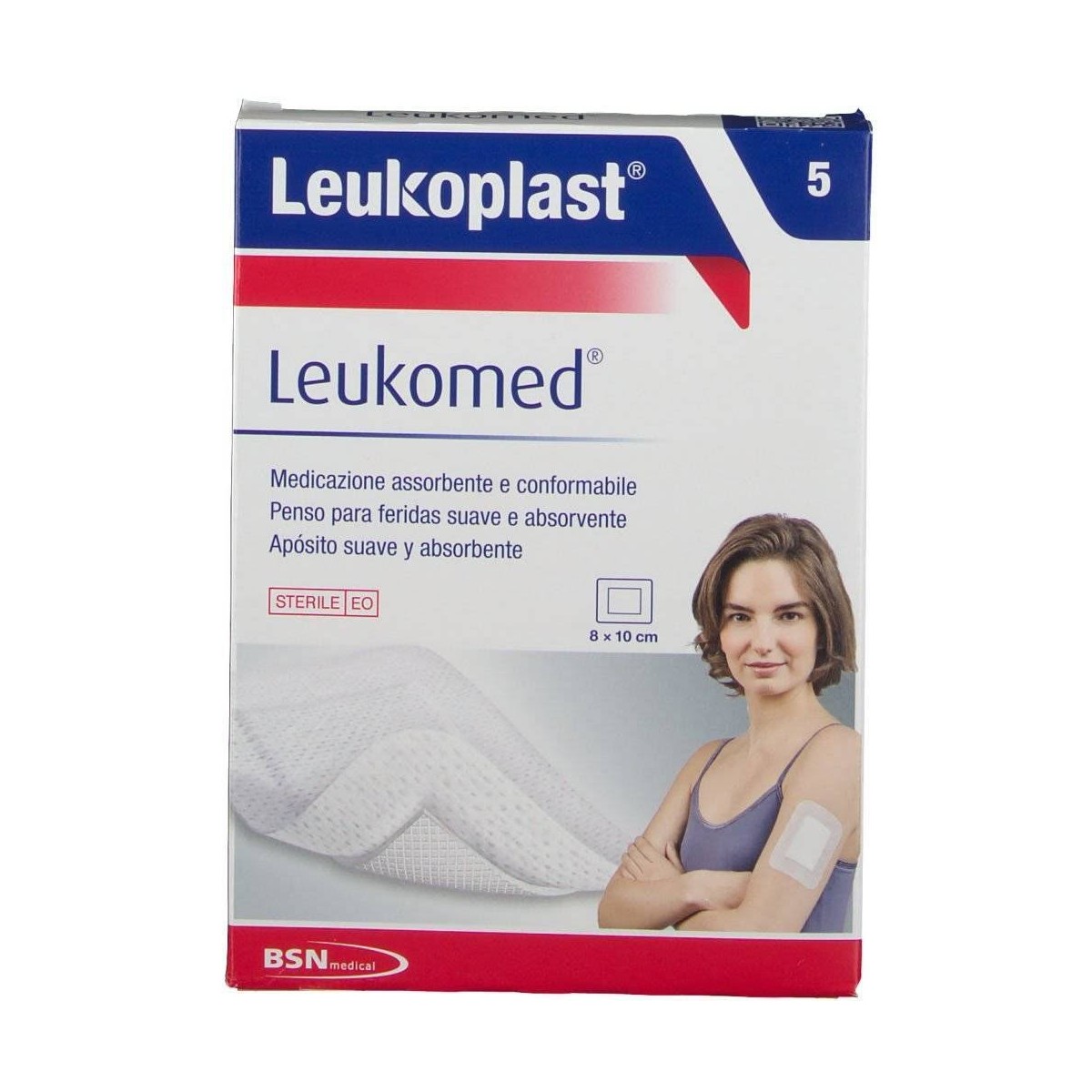 LEUKOMED APOSITO ESTERIL ADH 5 UNIDADES 10 CM X...