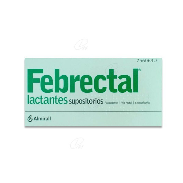 FEBRECTAL LACTANTES 150 mg SUPOSITORIOS 6 supositorios