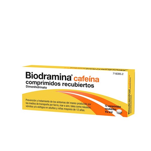 BIODRAMINA CAFEINA COMPRIMIDOS RECUBIERTOS 12 comprimidos