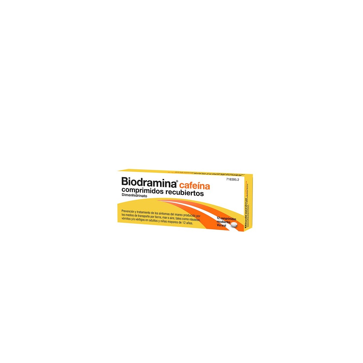 BIODRAMINA CAFEINA COMPRIMIDOS RECUBIERTOS 12...