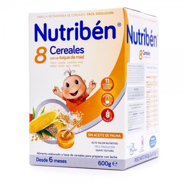 NUTRIBEN 8 CEREALES Y MIEL  1 ENVASE 600 G