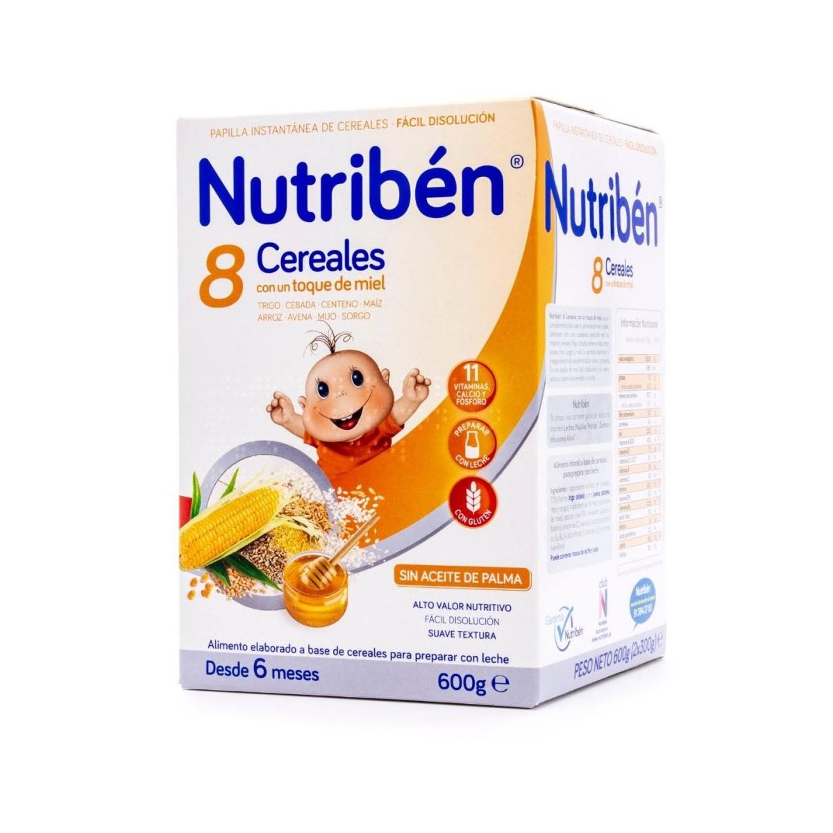 NUTRIBEN 8 CEREALES Y MIEL  1 ENVASE 600 G