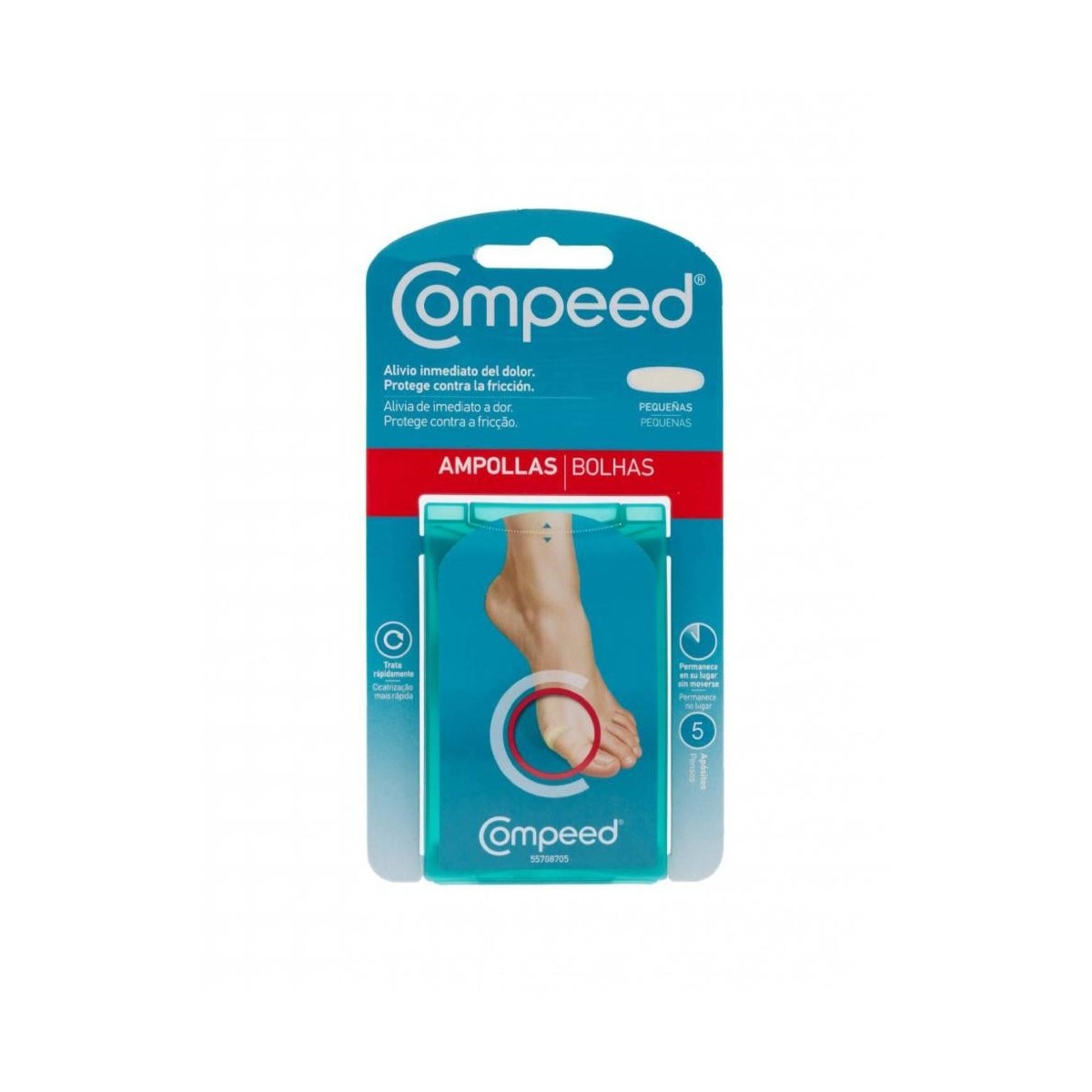 COMPEED AMPOLLAS HIDROCOLOIDE T MED 5 U