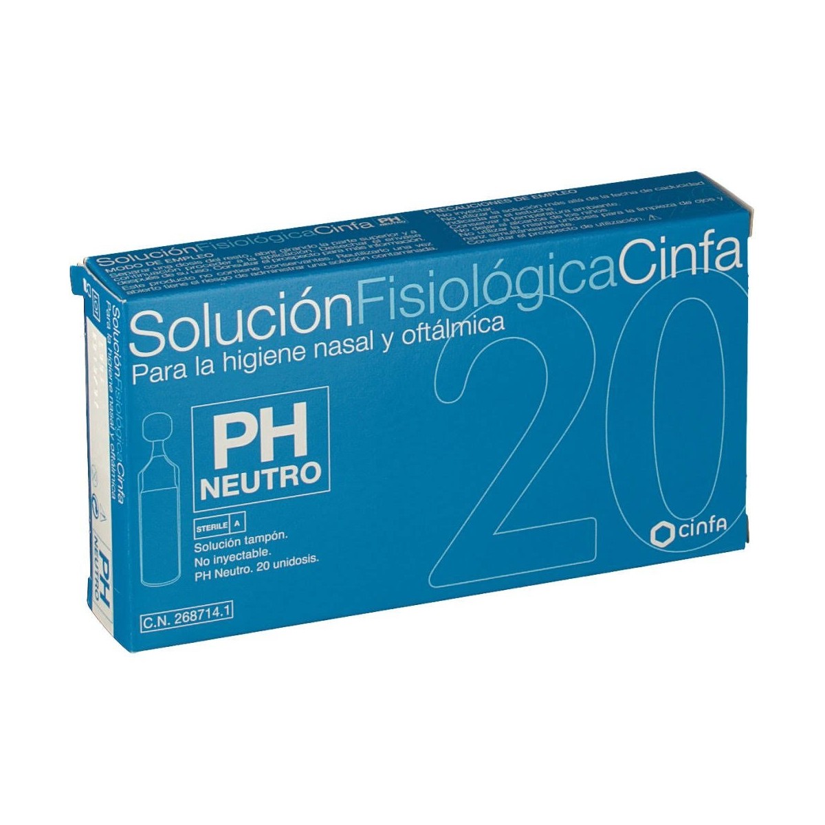 CINFA SOLUCION FISIOLOGICA  MONODOSIS 5 ML 20 U