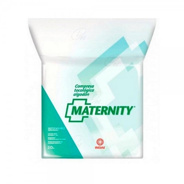 COMPRESAS HIGIENICAS FEMENINAS MATERNITY ALGODON 20 U
