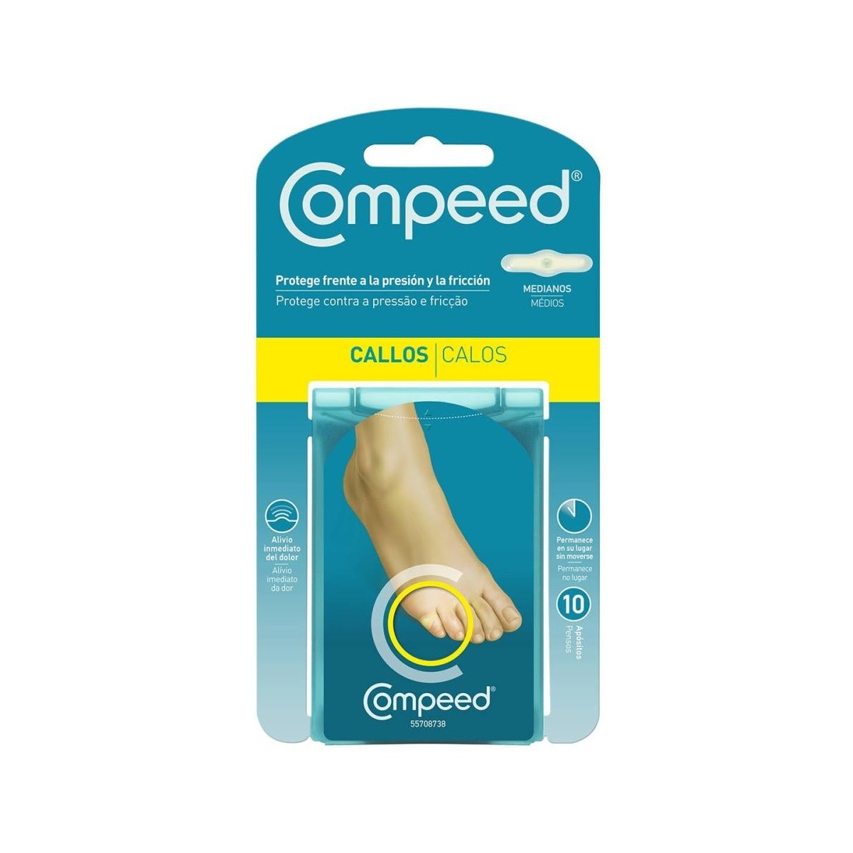 COMPEED CALLOS HIDROCOLOIDE T MED 10 U