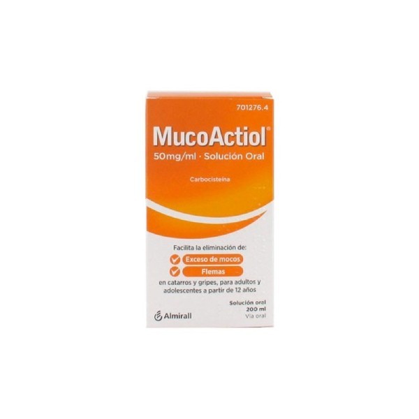 MUCOACTIOL 50 MGML SOLUCIÓN ORAL 1 frasco de 200 ml