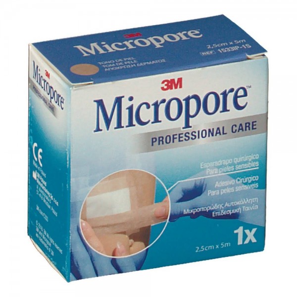 ESPARADRAPO HIPOALERGICO MICROPORE PAPEL MICROPOREP 1533...