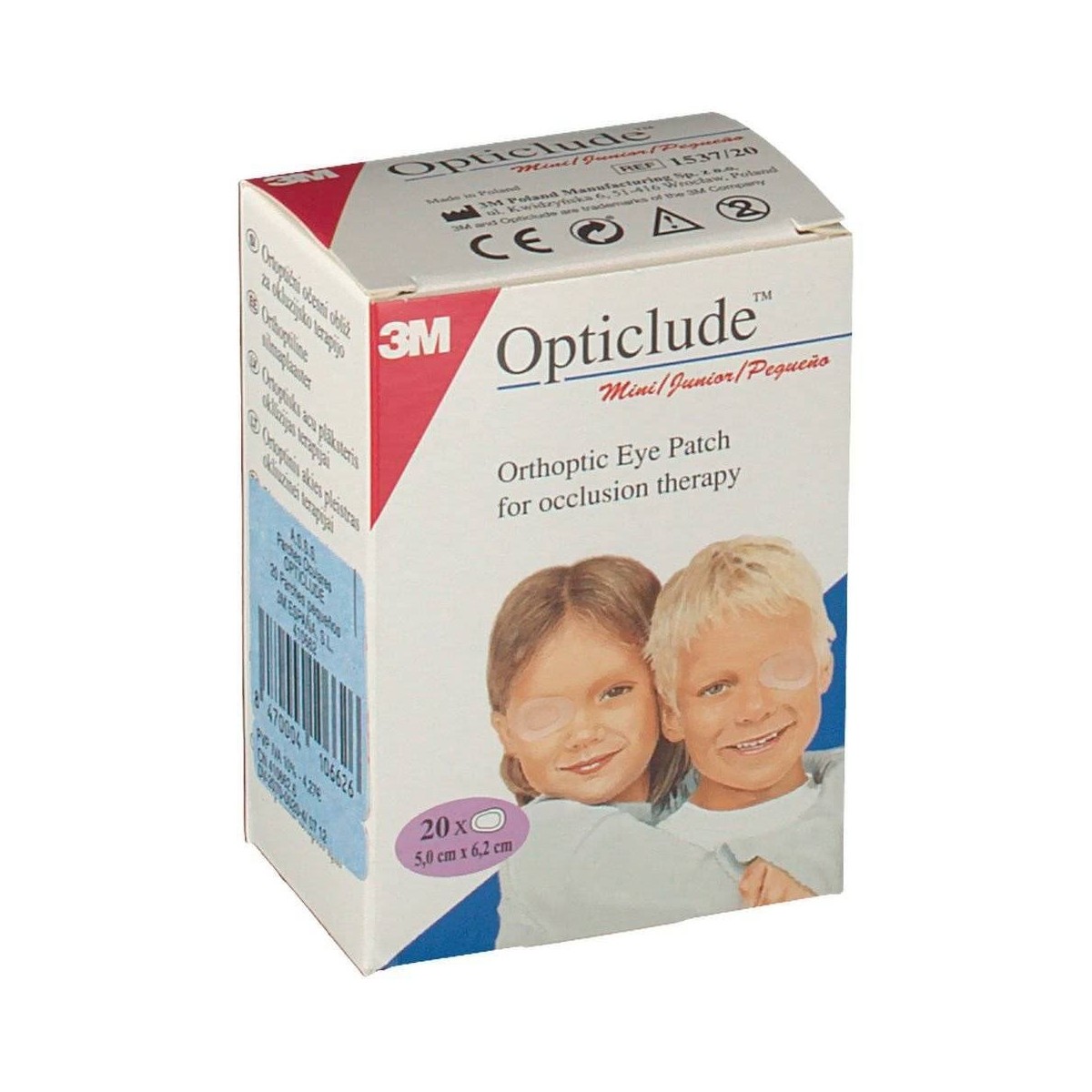 OPTICLUDE PARCHES OCULARES 1537 TPEQ 60 CM X 5...