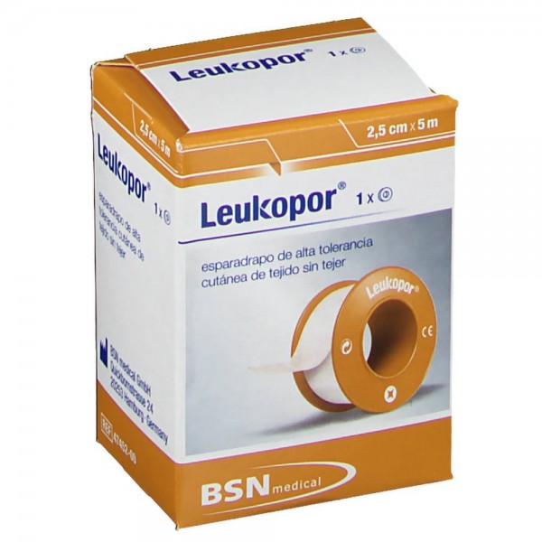 ESPARADRAPO HIPOALERGICO LEUKOPOR PAPEL 1 UNIDAD 5 M X 25 CM