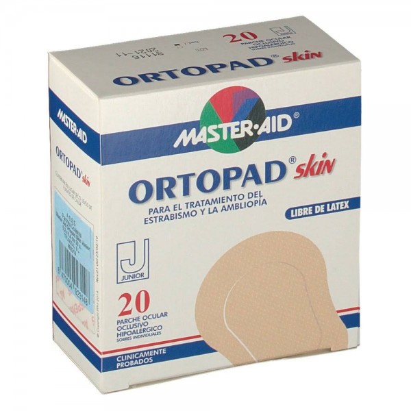 PARCHES OCULARES MASTER AID ORTOPAD SKIN JUNIOR 20 PARCHES