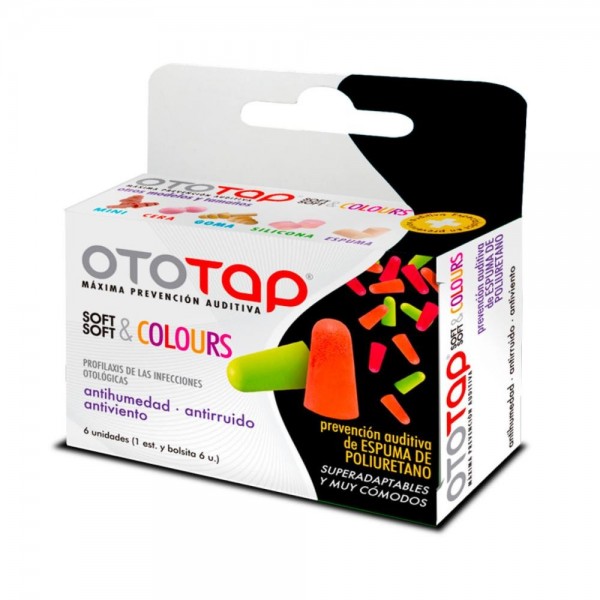 TAPONES OIDOS POLIURETANO OTOTAP SOFT  COLOURS PU 6 UNIDADES