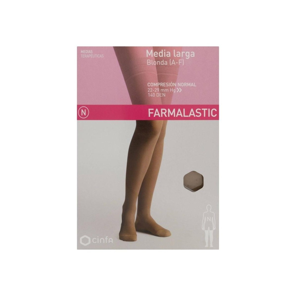 MEDIA LARGA AF COMP NORMAL FARMALASTIC BLONDA...