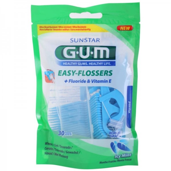GUM 890 EASY FLOSSERS SEDA DENTAL APLICADOR 30 U