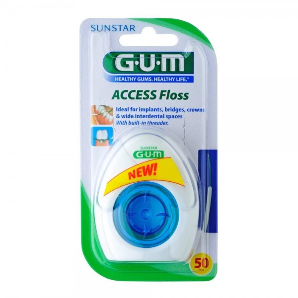 GUM IMPLANT FLOSS SIN CERA SEDA DENTAL IMPLANTES
