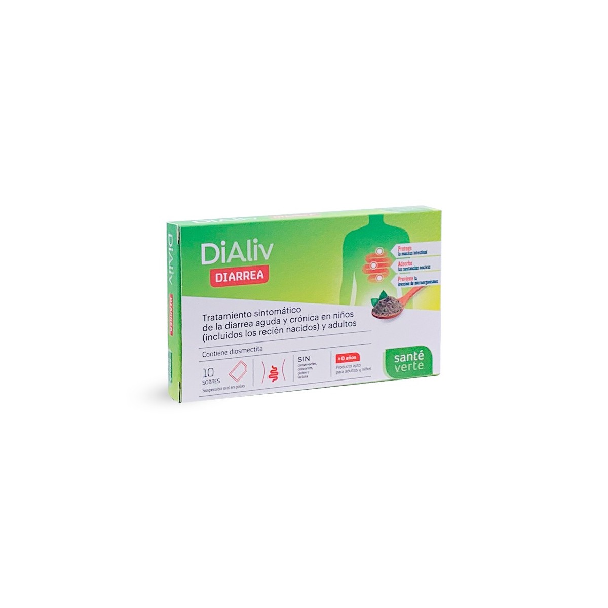 DIALIV SANTE VERTE DIARREA 10 SOBRES