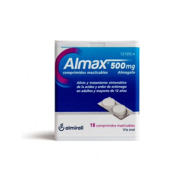 ALMAX 500 mg 18 COMPRIMIDOS MASTICABLES