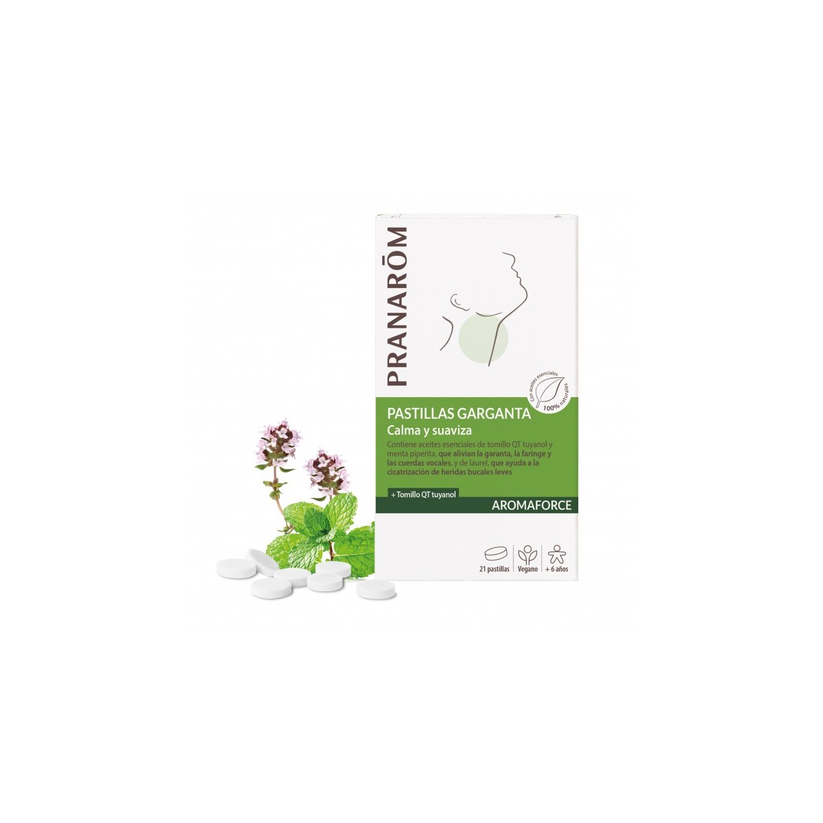 PRANAROM AROMAFORCE 21 PASTILLAS GARGANTA