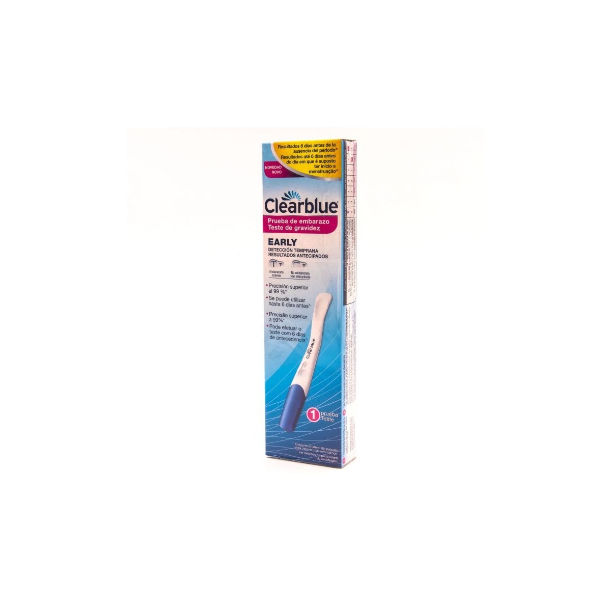 TEST DE EMBARAZO ULTRATEMPRANA CLEARBLUE  1 UNIDAD