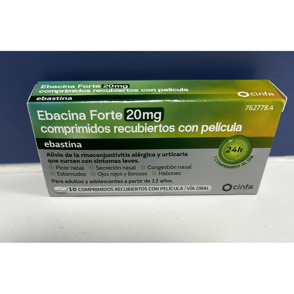 EBACINA FORTE 20 MG 10 COMPRIMIDOS RECUBIERTOS