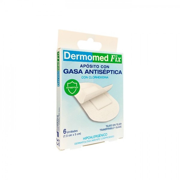 DERMOMED FIX APOSITO CON GASA ANTISEPTICA CLORHEXIDINA 6...