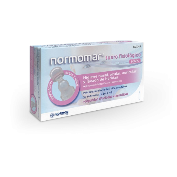 NORMOMAR SUERO FISIOLOGICO BEBE  30 AMPOLLAS 5ML