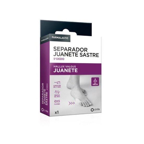 FARMALASTIC SEPARADOR JUANETE SATRE 5 DEDO 1 UNIDAD TALLA...