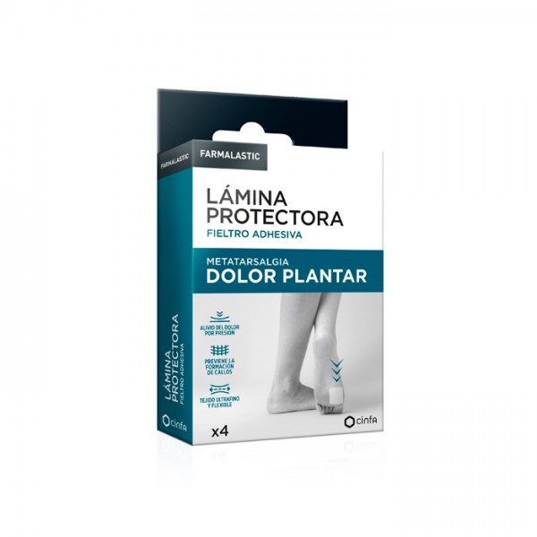FARMALASTIC LAMINA PROTECTORA FIELTRO ADHESIVA 4 UNIDADES...