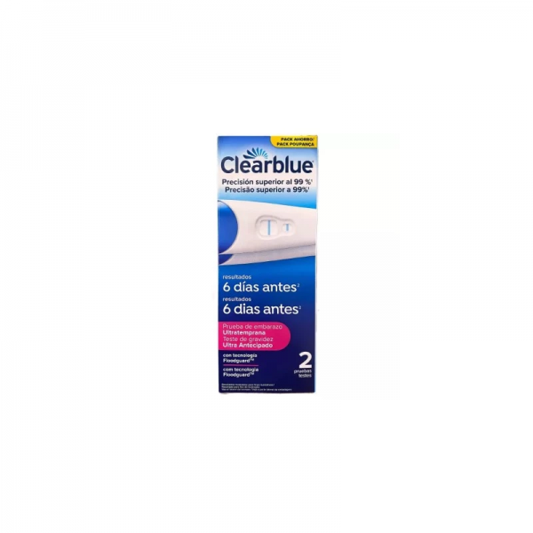 TEST EMBARAZO ULTATEMPRANA CLEARBLUE 2 UNIDADES