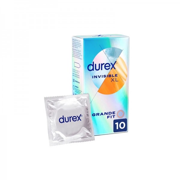 DUREX INVISIBLE XL PRESERVATIVOS 10UD