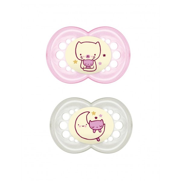 CHUPETE MAM ORIGINAL SILICONA NIGHT +16 MESES ROSA