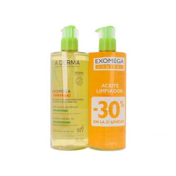 A-DERMA EXOMEGA CONTROL ACEITE LIMPIADOR DUPLO 500ML