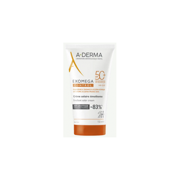 A-DERMA EXOMEGA CONTROL CREMA SOLAR EMOLIENTE SPF+50 150ML