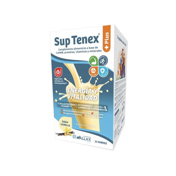 SUP TENEX PLUS 15 SOBRES 32G SABOR VAINILLA