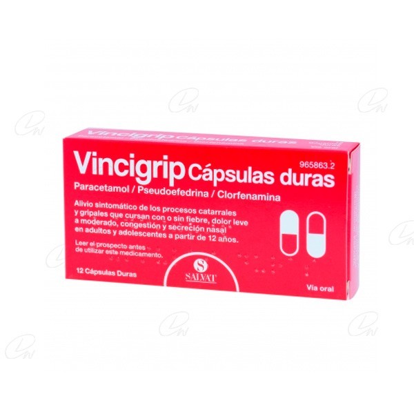 VINCIGRIP CAPSULAS DURAS 12 cápsulas