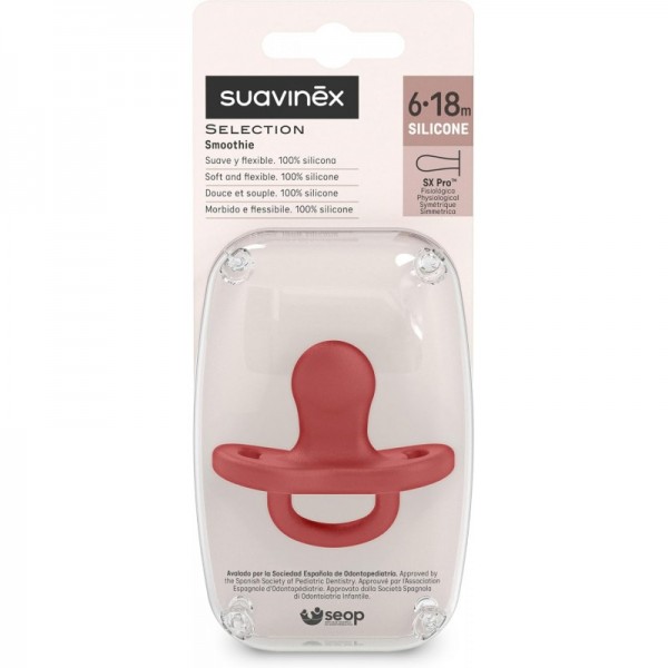 CHUPETE SILICONA FISIOLOGICO SUAVINEX SX PRO SELECTION 6-18 MESES 1 UNIDAD SMOOTHIE