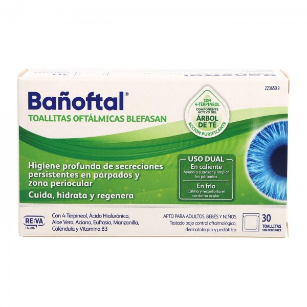 BAÑOFTAL TOALLITAS OFTALMICAS BLEFASAN 30 UNIDADES