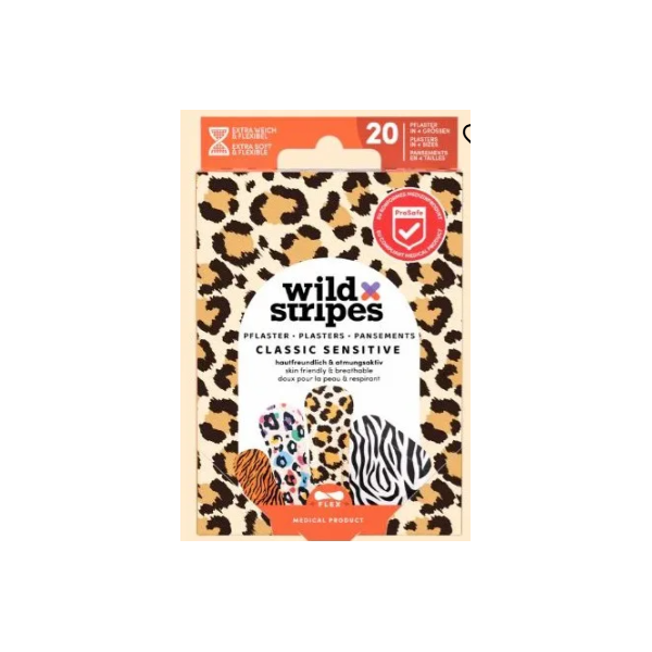 WILD STRIPES TIRITAS ANIMALES PRINT 20 UNIDADES