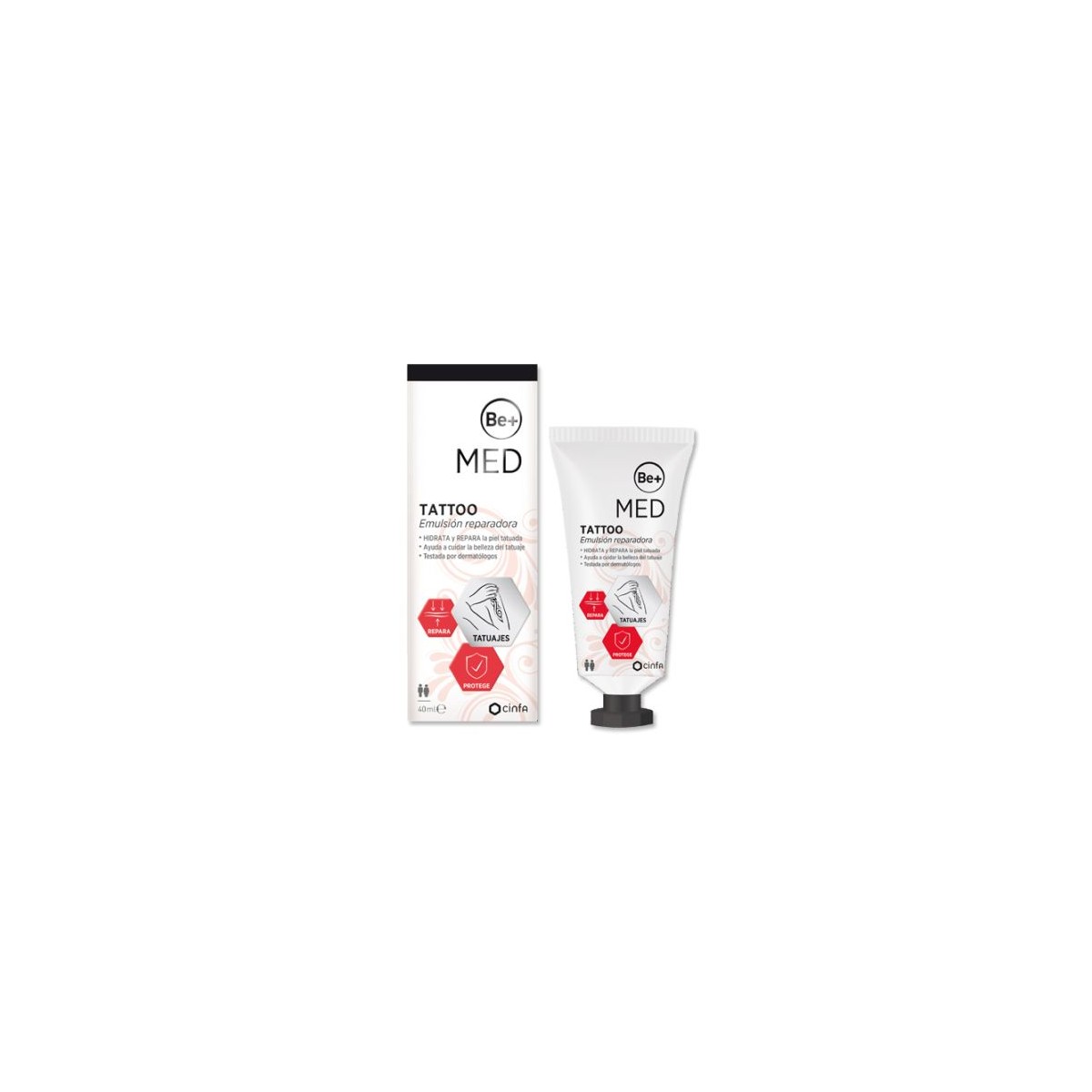 Be+ MED TATTOO EMULSION REPARADORA 1 TUBO 40ML