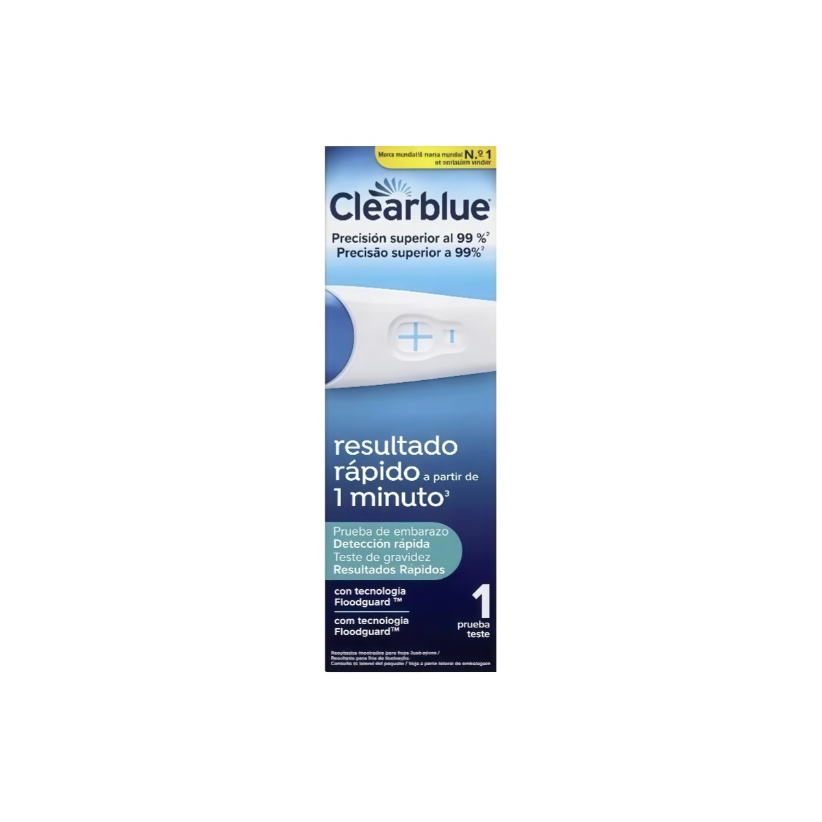 TEST DE EMBARAZO DETECCION RAPIDA CLEARBLUE 1...