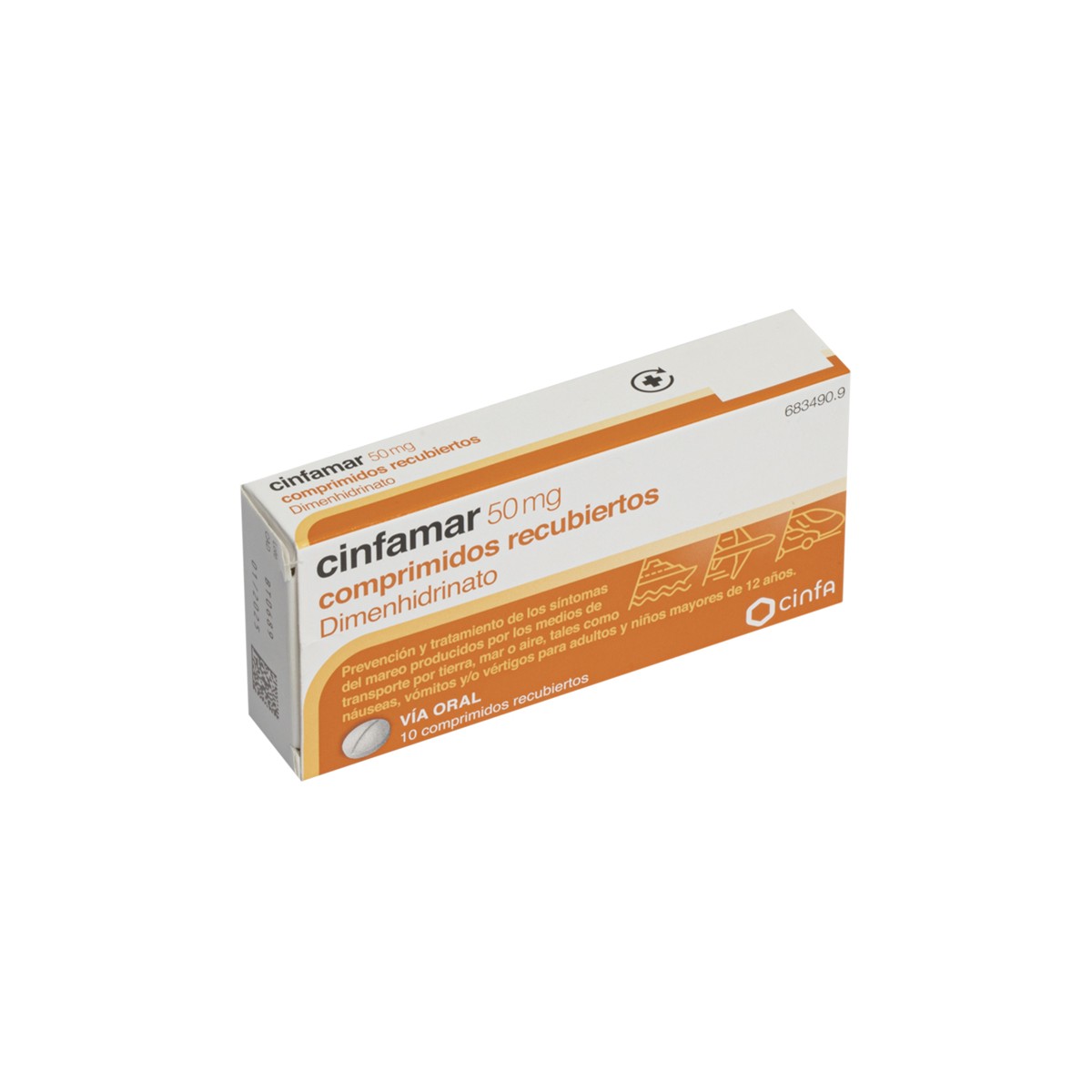 CINFAMAR 50 mg COMPRIMIDOS RECUBIERTOS 10...