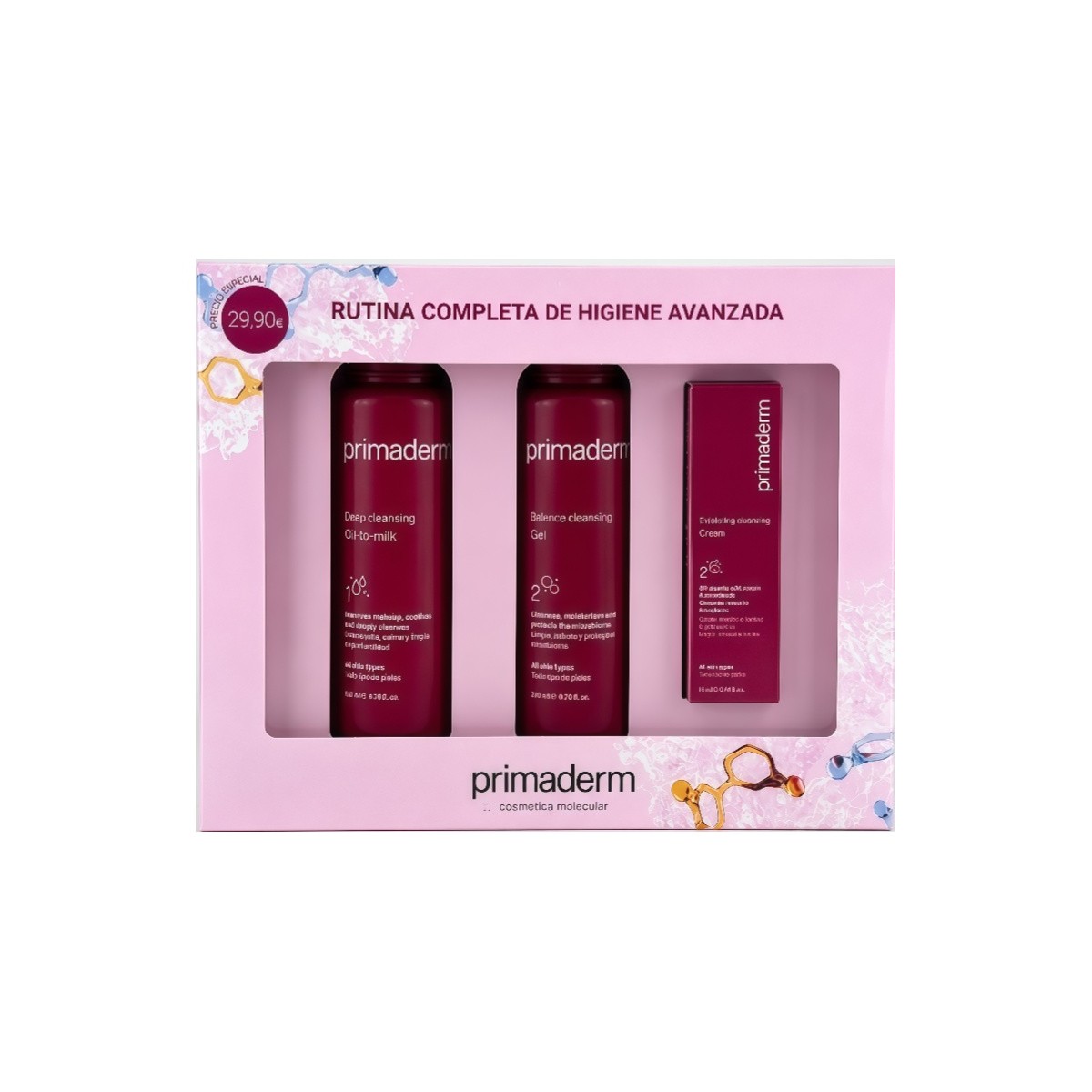 PRIMADERM PACK DOBLE LIMPIEZA + EXFOLIANTE