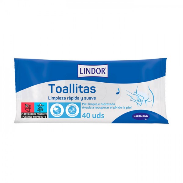 LINDOR TOALLITAS HIGIENICAS 40 TOALLITAS