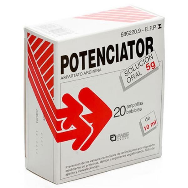 POTENCIATOR 5 g SOLUCION ORAL 20 ampollas bebibles de 10 ml