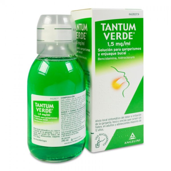 TANTUM VERDE 15 mgml SOLUCION PARA ENJUAGUE BUCAL Y...