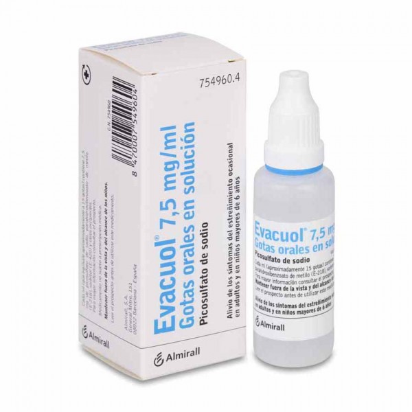 EVACUOL 75 mgml Gotas orales en solución 1 frasco de 30 ml