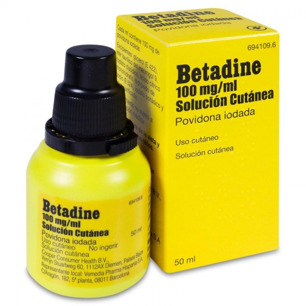 BETADINE SOLUCION DERMICA 1 frasco de 50 ml