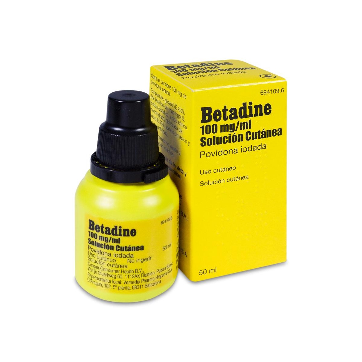 BETADINE SOLUCION DERMICA 1 frasco de 50 ml
